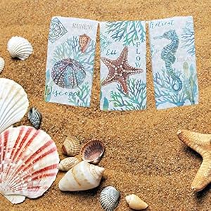 Kay Dee Designs Set of 3 Beachcomber Dual Purpose Terry Kitchen Towels Kay Dee Designs Set of 3 Beachcomber Dual Purpose Terry Kitchen Towels
