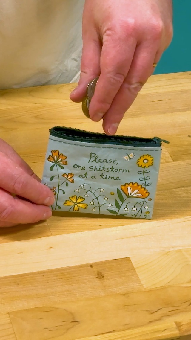 Blue Q Coin Purse – Cute Coin Pouch for Men and Women, Small