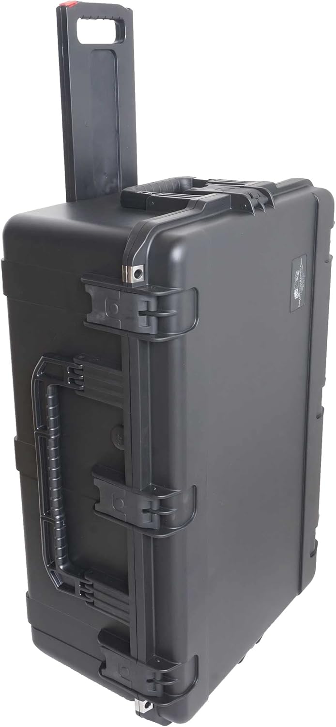 Case Club 10 Pistol & 30 Magazine with Extra Pocket Pre-Cut Waterproof Case with Wheels and Silica Gel to Help Prevent Rust