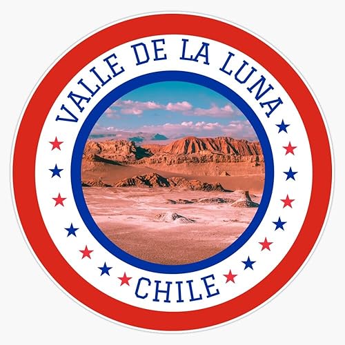 Imán Valle De La Luna Chile - Adhesivo de vinilo (5 pulgadas)
