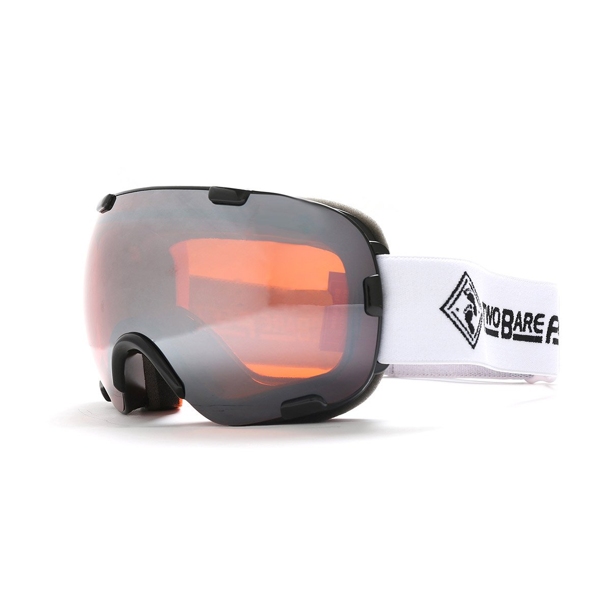 Two Bare Feet Method Ski Snow Goggles (Black/Mirror Orange)