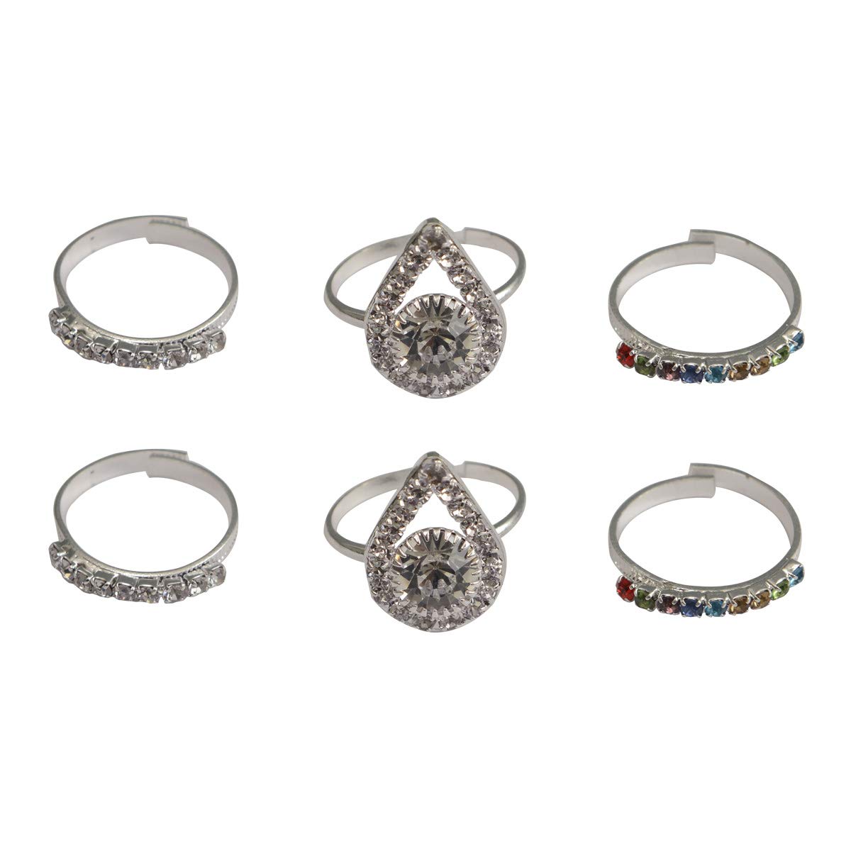 Set of 3 Pairs Toe Rings - Traditional Design