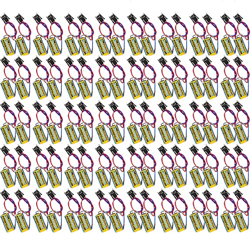 MINGHANG 80 Pcs 3.6V 1700mAh Non-Rechargeable MR-BAT ER17330V Lithium Battery for FANUC CNC System A6BAT PLC Battery