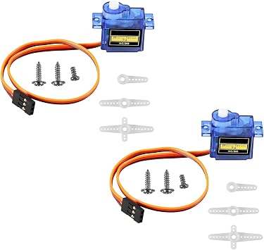 2Pcs SG90 Micro Servo Motor SG90 9G Gear Motor Control for Arduino Raspberry Pi RC Car Toy Robot Helicopter Airplane Controls Car Boat DIY