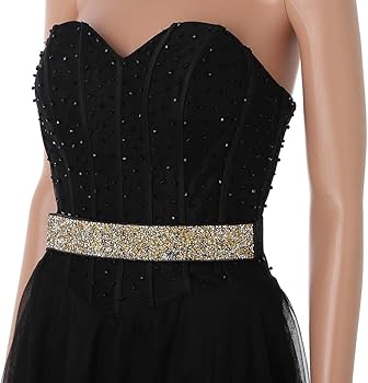 Amazon | Tgirls ラインストーン ウエストバンド ゴムベルト