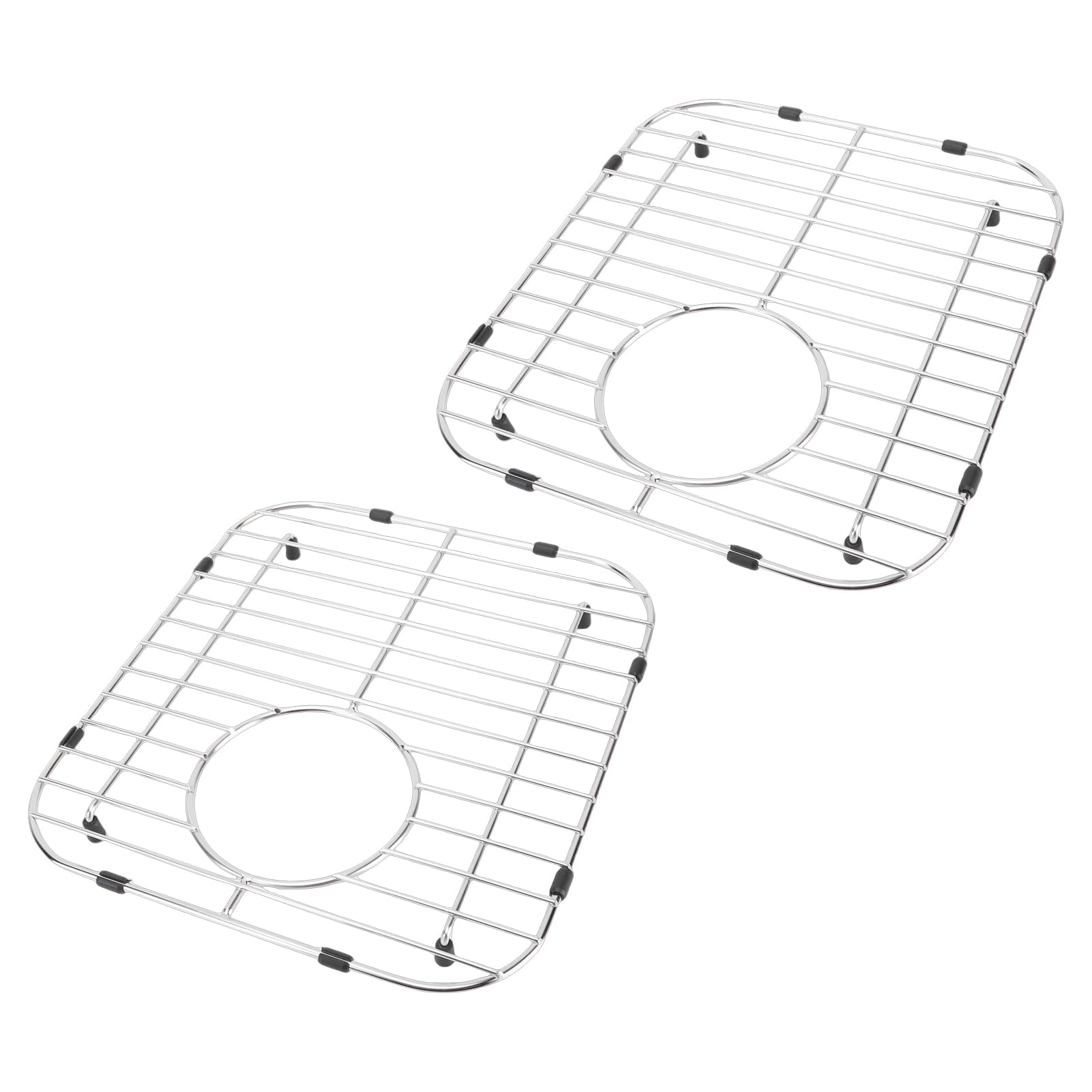 Griglia per lavello in acciaio inox, 33,3 x 30 cm, scolapiatti con design aperto per una ventilazione ottimale, protezione per lavello per scarico da 8,9 cm.
