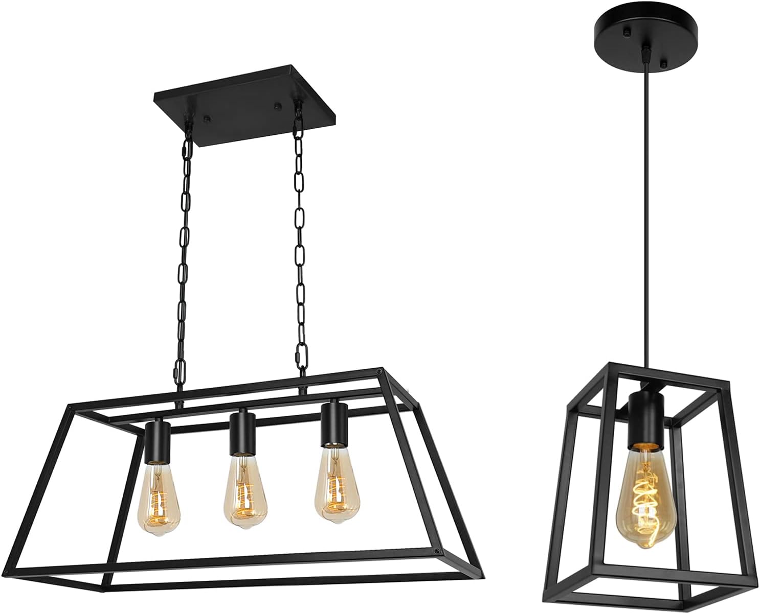 Z ZOSIMIO LIGHT Black Modern Farmhouse Kitchen Island Lighting