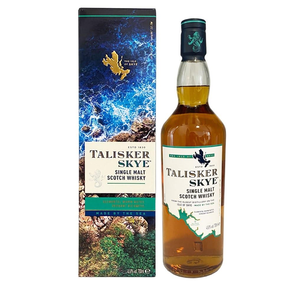 Talisker Skye Single Malt Scotch Whisky | 45.8% vol | 70cl | Smoky Flavour | Citrus Bursts | Perfect for Whisky Lovers | with Gift Box