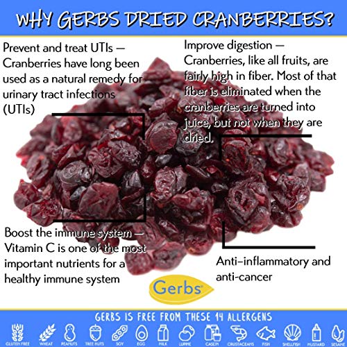 Gerbs Cranberry Apple Oatmeal Bundle, 6 Total Pounds (Traditional Rolled Oats, Dried Cranberries & Dried Apple Rings) Top 14 Food Allergen Free, Non Gmo, Kosher, Made In Rhode Island #TOP3