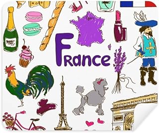 France Landscap Animals National Flag Cleaning Cloth Screen Cleaner 2pcs Suede Fabric