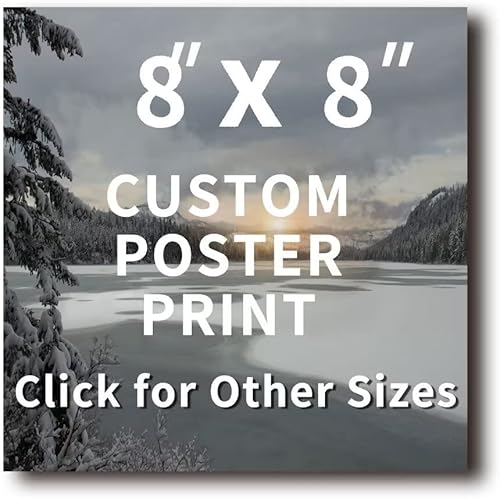 Impresión de imagen de lienzo personalizada para decoración del hogar, 8 x 8 pulgadas