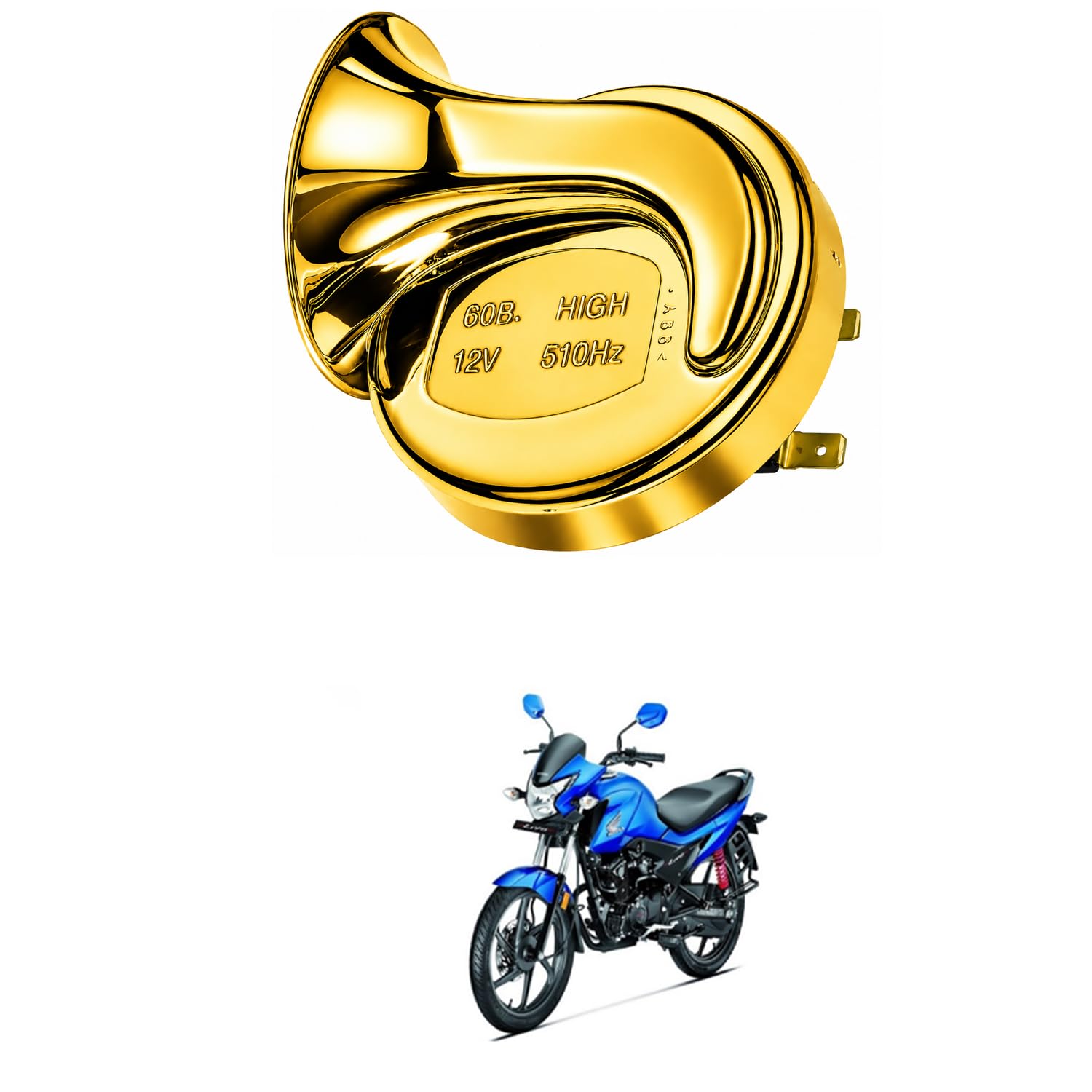 Universal 12V Snail Tweeter Horn 300dB Super Loud Waterproof Electric Horn, Premium Chrome Finish, Heavy Duty Brass Terminals for Car, Bike, Truck, SUV Comfortable With Li-vo-image-43