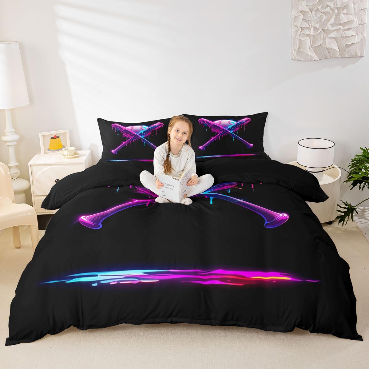 Homewish Neon Eiscreme Tropfen Bettwäsche 220x240