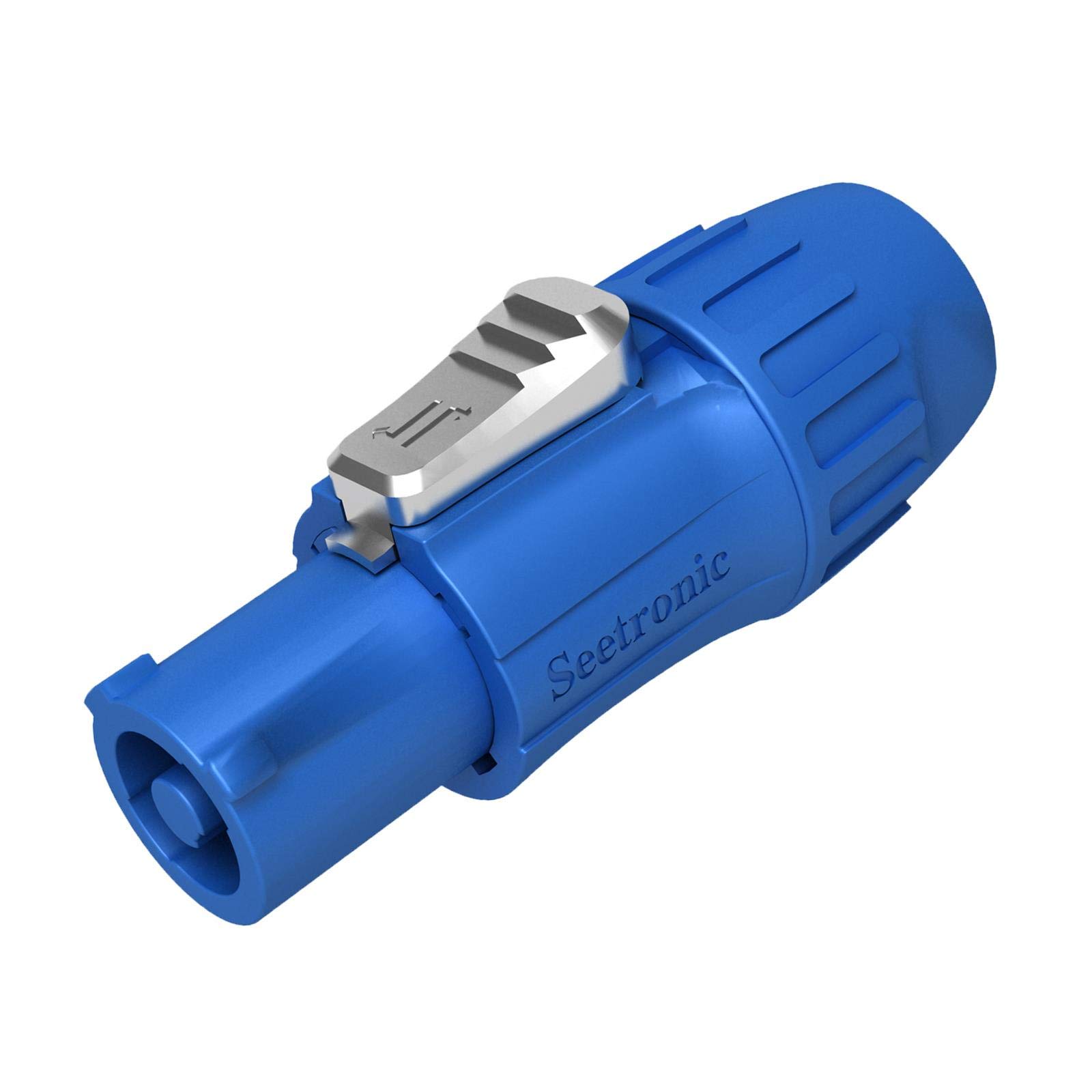 SEETRONIC SAC3FCA Blue Twist Lock Power Connector. Active Speaker, Amplifier Plug
