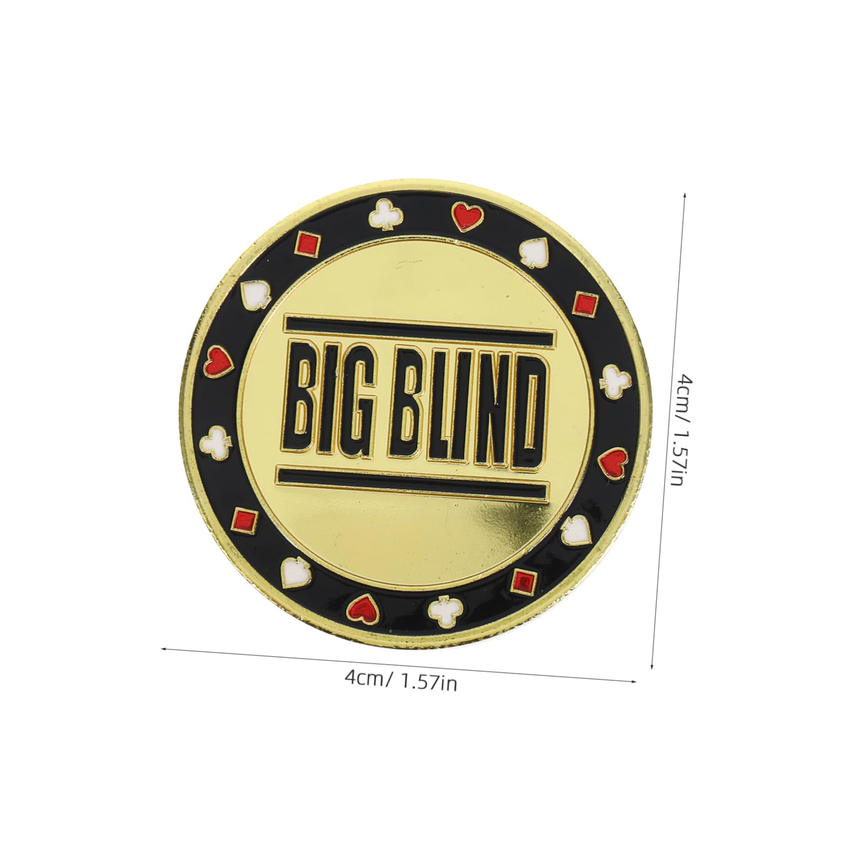 GARVALON Poker Game Big Blind Small Blind Dealer Button Metal Poker Accessories Counting Tokens for Home or Party
