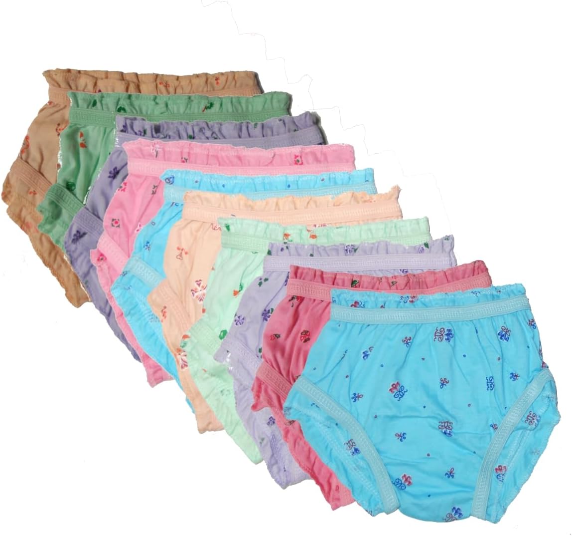 New Day Baby Girls' Cotton Panties Pack Of Ten