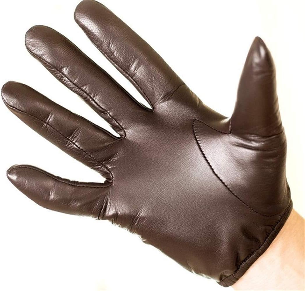 駆動用のクラシックメンズ手袋スリムフィットタイトなスタイルドレスグローブお抱え運転手のレザーグローブ Color Brown Gloves M Size 高級品