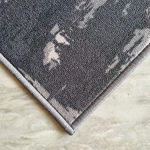 Image of Matz&More Abstract Utopica Floor Mat | 40x60 CM | Grey | Nylon Tufted Gel Baking Anti-Slip | Doormat for Home Entrance, Kitchen & Bedroom