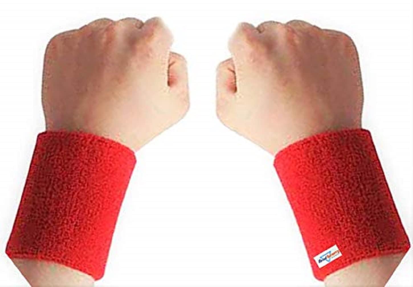 HeadTurners Sweat Band Wrist Band/Wrist Support for Gym, Cricket, Running and Sports Activities 5 inches- (2 pcs, Red) (B08GY65KYB) Amazon Price History, Amazon Price Tracker