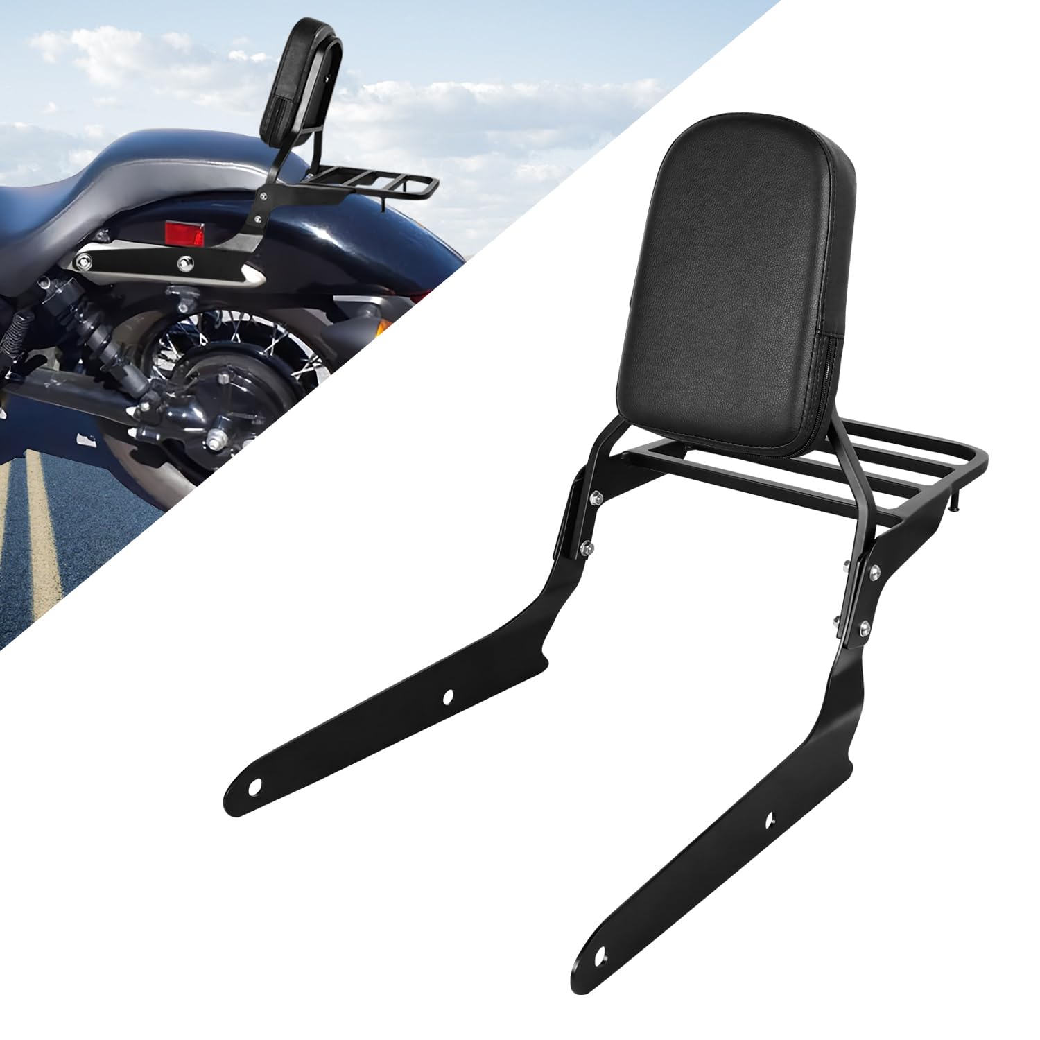 シャドウ750 フェンダーレール バックレスト バッグサポート一式（分売