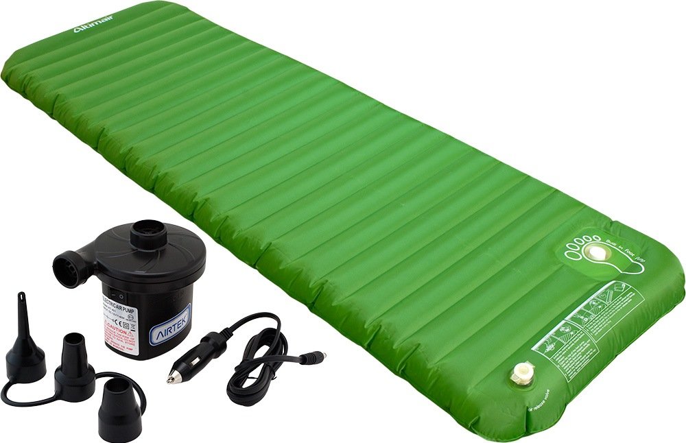 Ultra Light 3lb, Highest Quality TPU Outdoor Camping Air Mattress/Mat/Pad, Built-In Foot Pump Plus Portable Air Pump