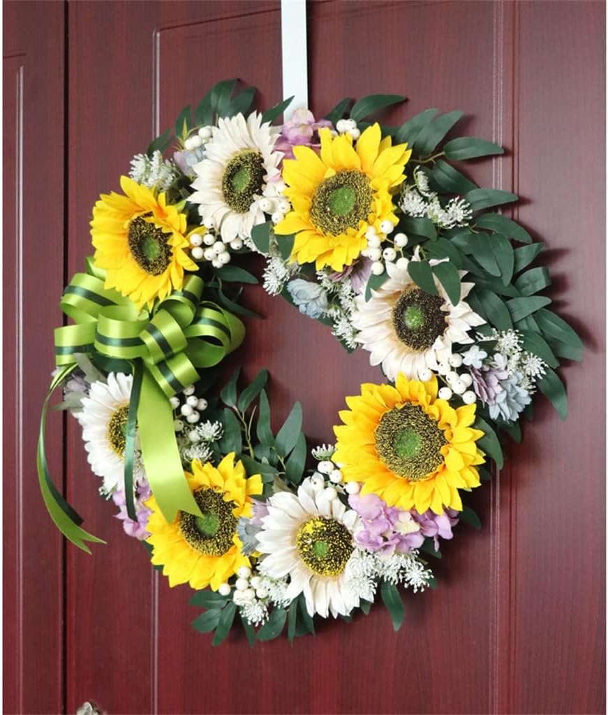 Simulated Sunflower Wreath Decoration Bee Festival Home Courtyard Door Wall Decoration