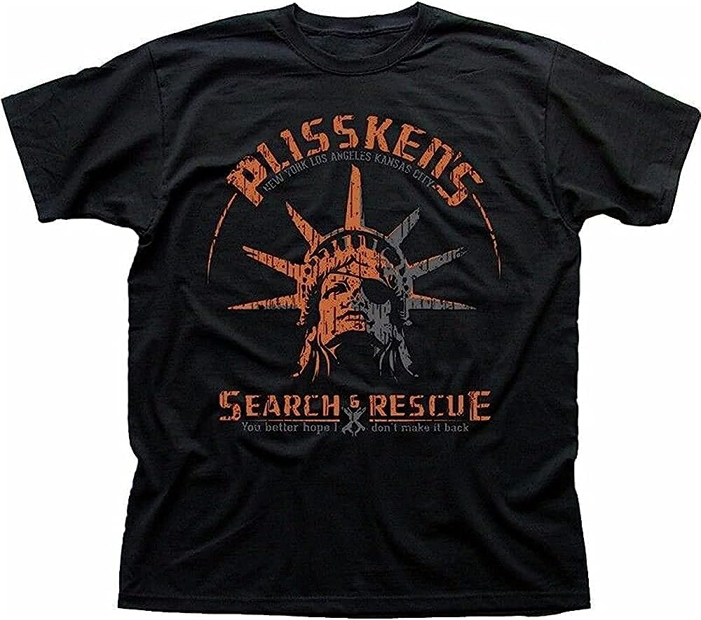 Violent Men's Color 1 Xi Escape From New York Snake Plissken Search And Rescue Black T-Shirt (X-Large)