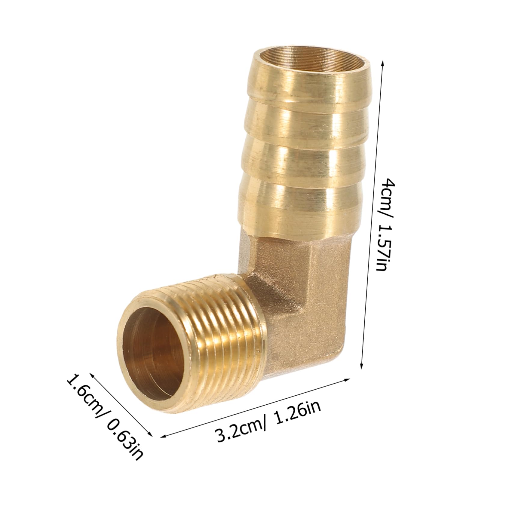PRETYZOOM Pneumatic Push Connector 90° Elbow Hose Connector 5/8 Soft Tube 3/8 Easy Install for Diy and Professional Use