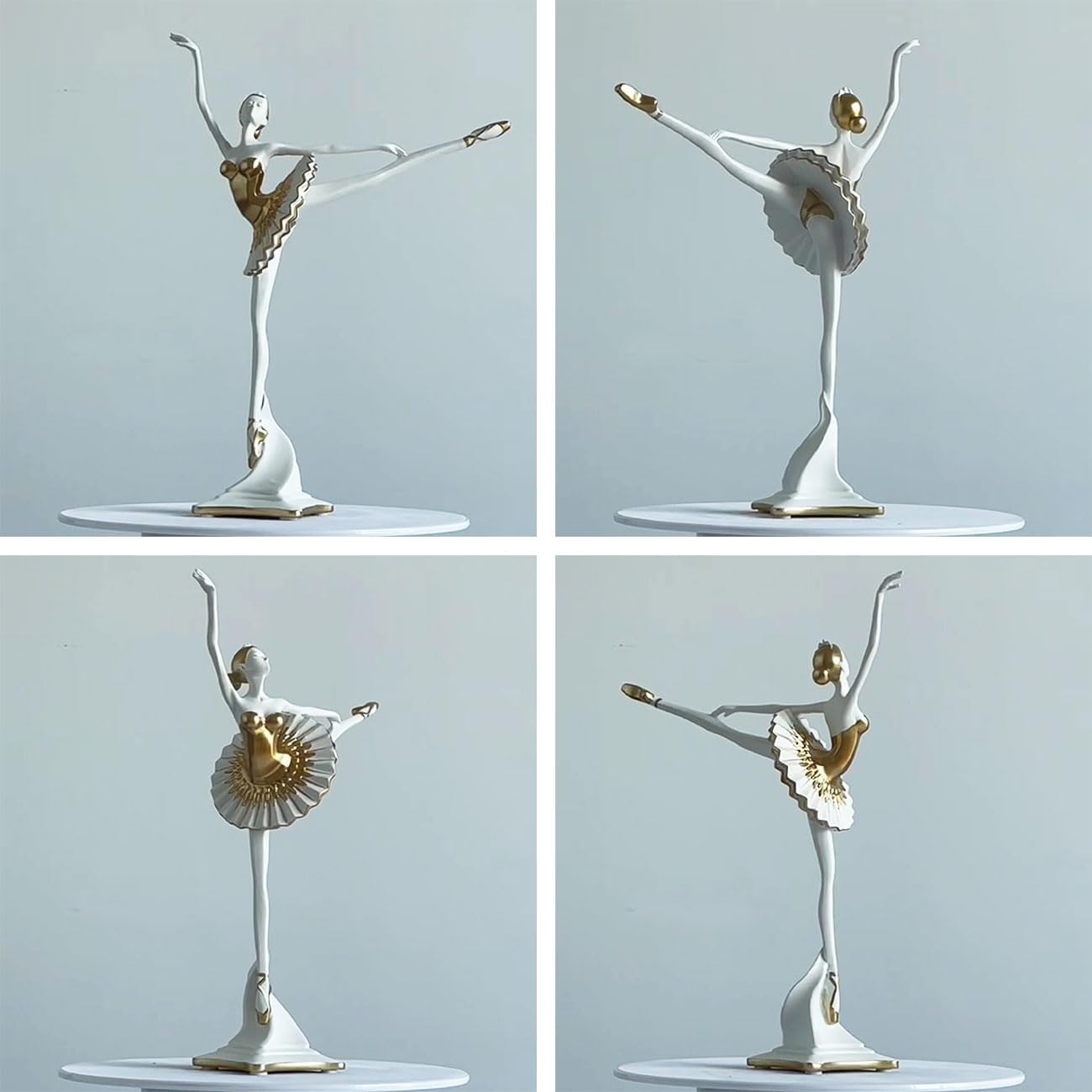 HAUCOZE Ballerina Statue Dancer Figurine Yoga Lady Sculpture Modern Decor 12 Inch
