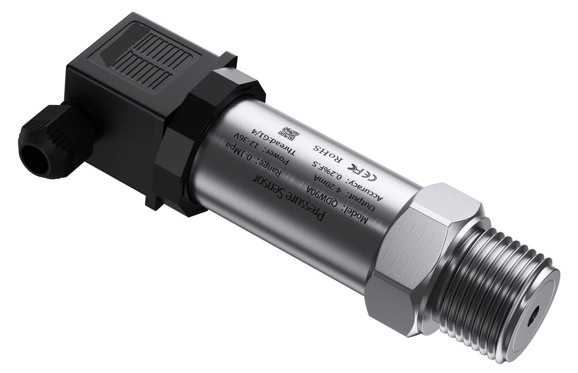 Trasmettitore di pressione 4-20mA G1/4" 0-3.3V 10V RS485 1bar 10bar 50mbar Sensore negativo vuoto