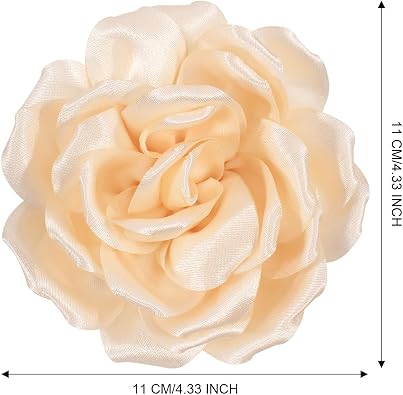 4.3 Red Rose Hair Clip Large Flower Brooches for Women | Charming Flowers Pins for Clothes | Turn Heads with Stylish Rose Hair Clip Flower Brooch Pin for Clothes & Clips for Woman