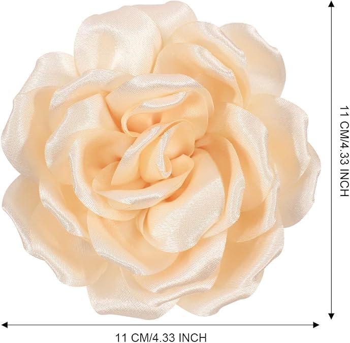 4.3 Red Rose Hair Clip Large Flower Brooches for Women | Charming Flowers Pins for Clothes | Turn Heads with Stylish Rose Hair Clip Flower Brooch Pin for Clothes & Clips for Woman
