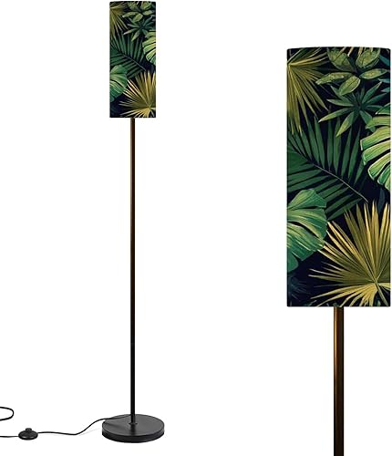 Miniatura 10 de Modern Floor Lamps for Living Room 70s Retro Seamless Orange Brown Pink Beige 60s 70s Standing Lamps with Linen Lampshade Tall Lamp Metal Pole Lamp