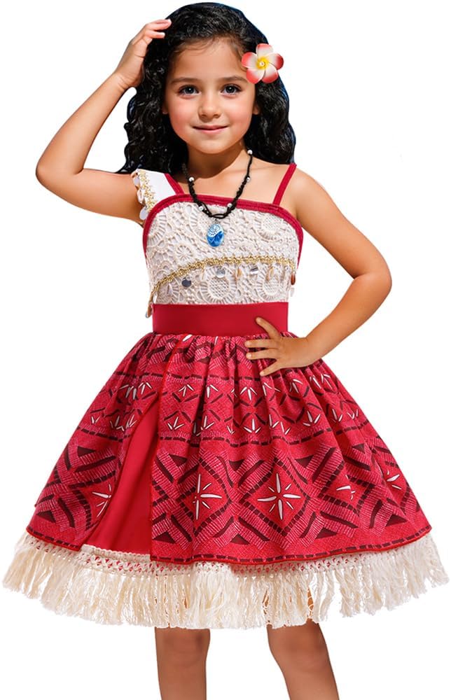 Princess Adventure Costume Dress for Girl Lace Tutu Dress With Necklace and Hairpin Christmas Costume Kids Dress Up