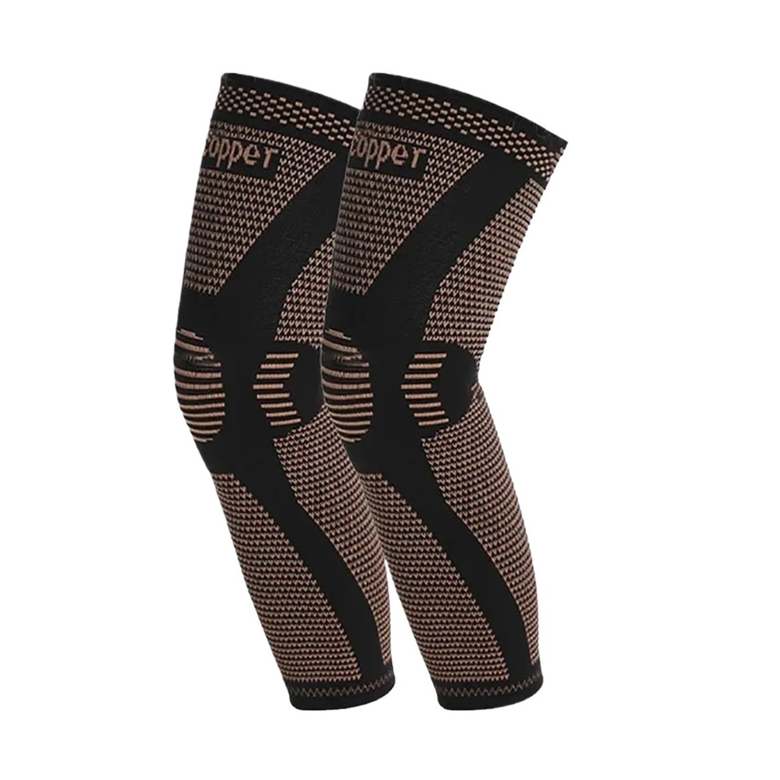 Manicotti Compressivi per le Gambe 1/2 pezzi maniche lunghe in rame a compressione lunga, ginocchiere, for lo sport Per lo sport