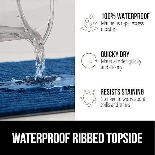 Miniatura 3 de Gorilla Grip - Tapete afelpado original de goma con perfil bajo, resistente, duradero, impermeable y fácil de limpiar para interior y exterior,