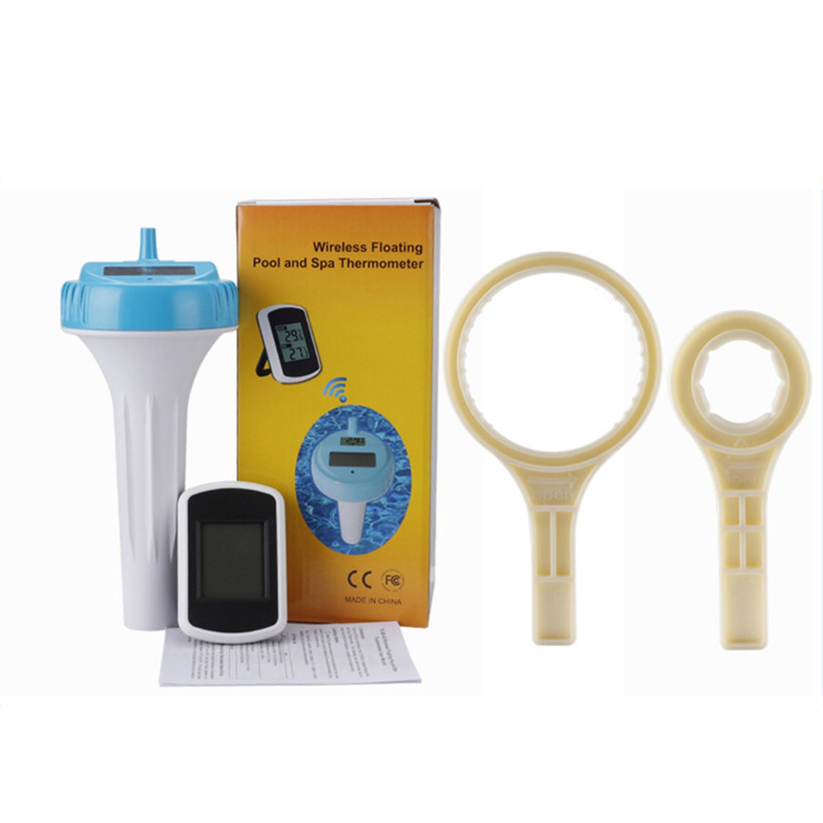 Termómetro Inalámbrico para Piscina, Medidor de Temperatura Preciso, Pantalla de Ahorro Energía para Gestión Piscinas, Resistente Al Agua IP67