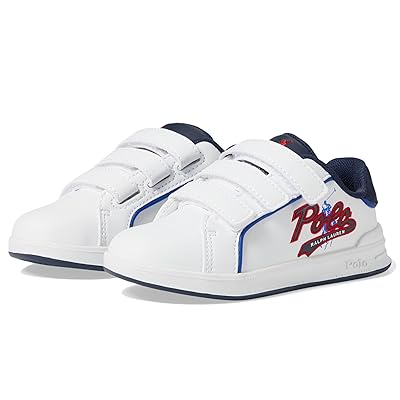 Polo Ralph Lauren Kids Heritage Court III Graphic EZ (Toddler) Kids Shoes White/Navy/Red
