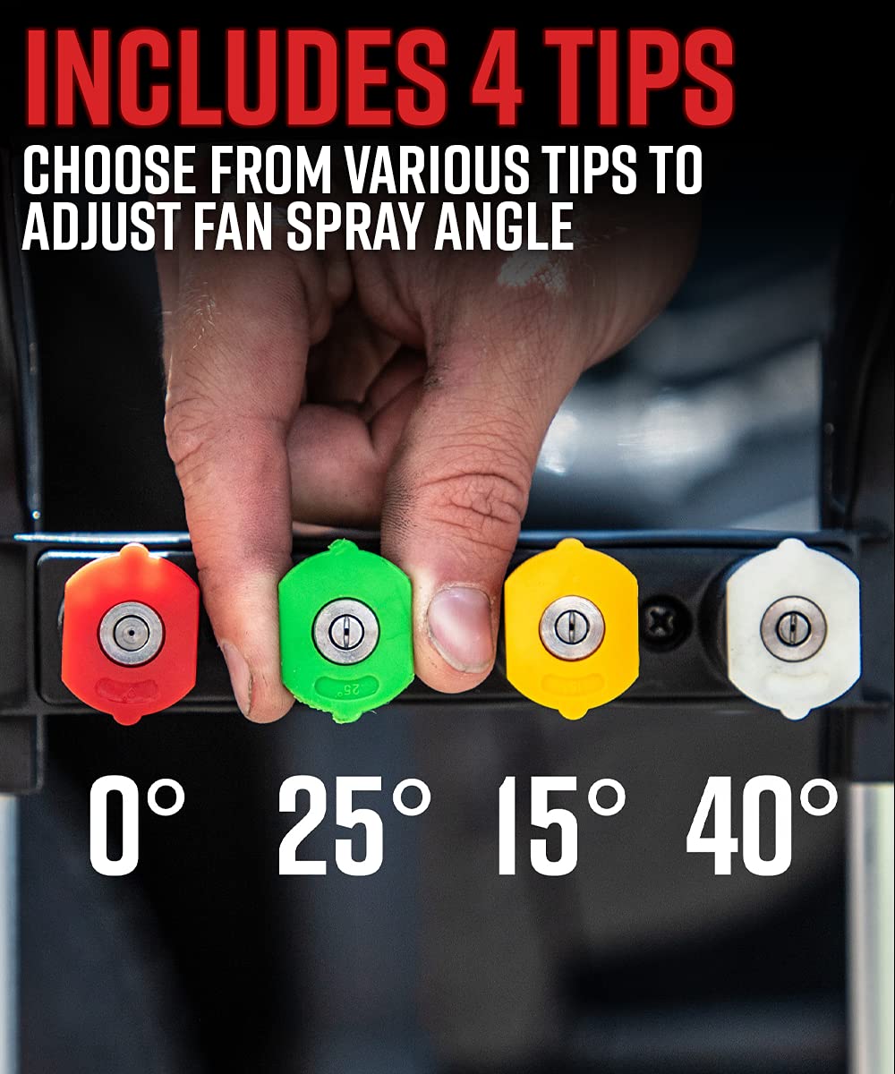 Adam's Electric Pressure Washer 2.0 Powerful 1.8 GPM 2500 PSI Car