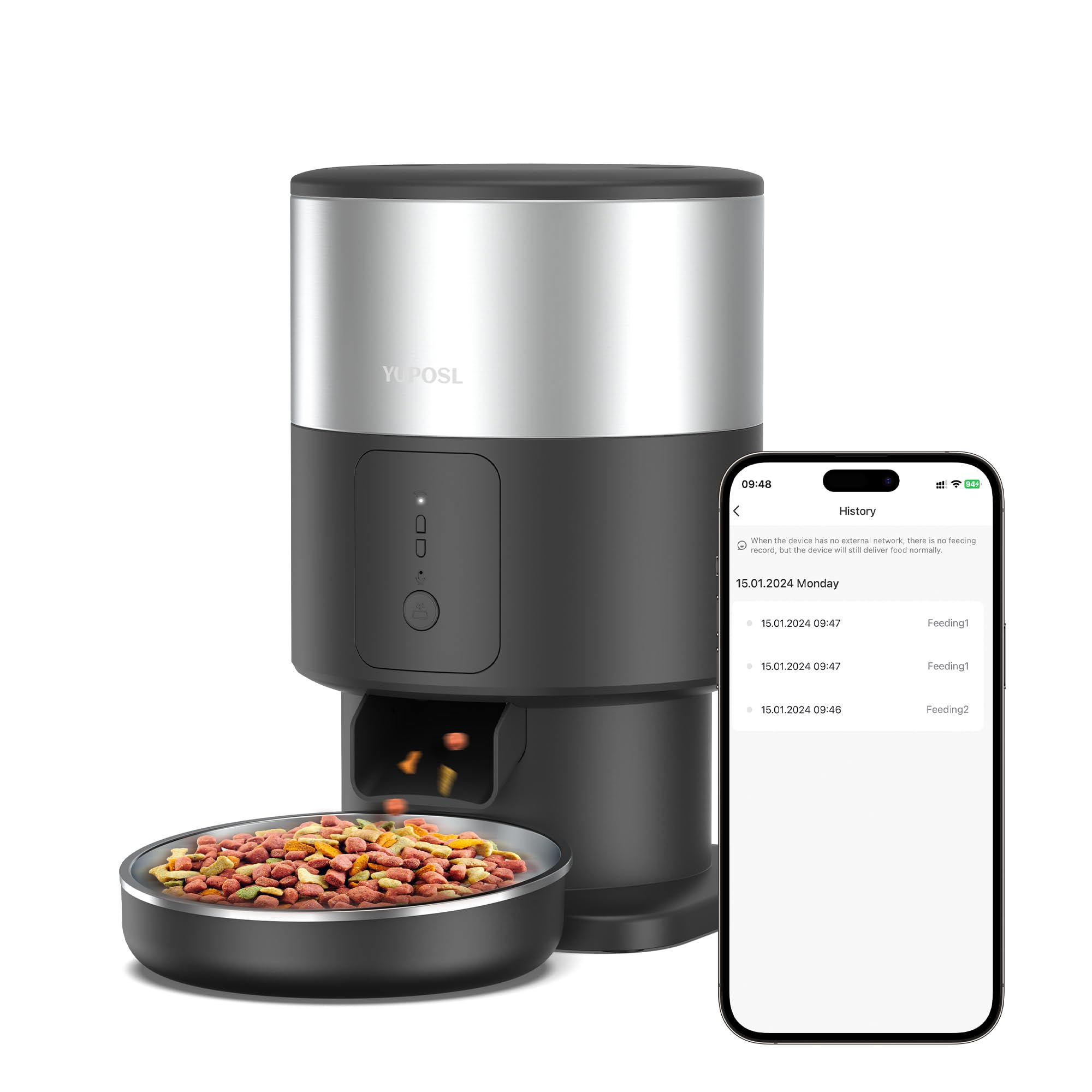 5G WiFi Automatic Cat Feeders is pet-Friendly with a Sturdy and Safe Construction That is Easy to Clean and Maintain Easy to Install, requiring Minimal Setup time Provides a Convenient