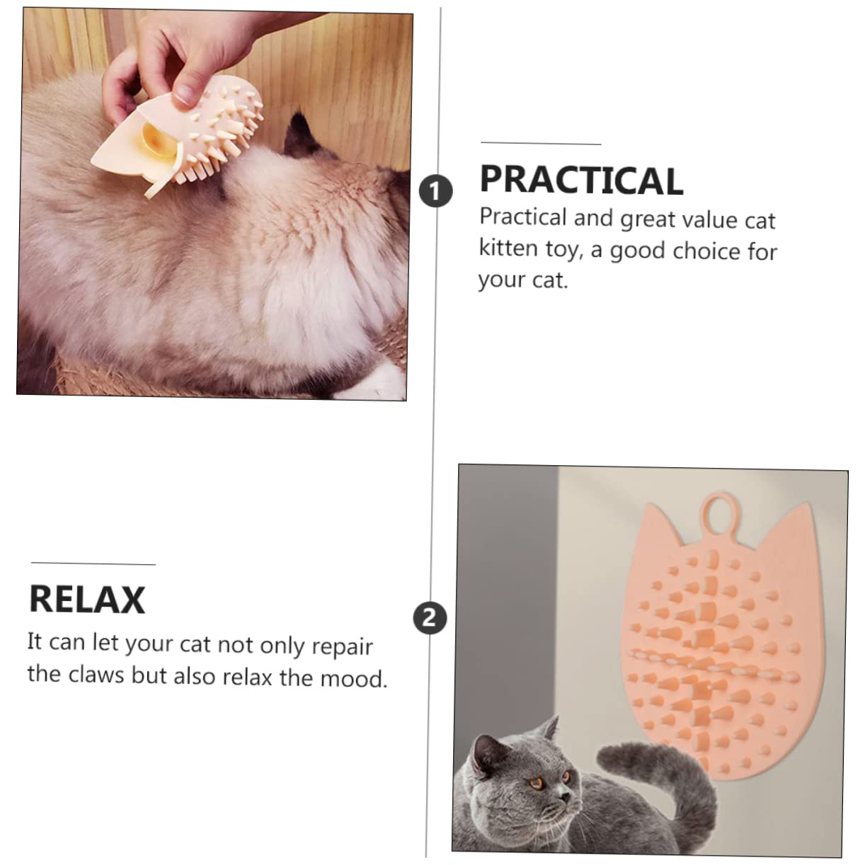 Abaodam Cat Accessories Pet Grooming Comb Multi-function Silicone Cat Massager Slicker Brush Pet Self Care Tool
