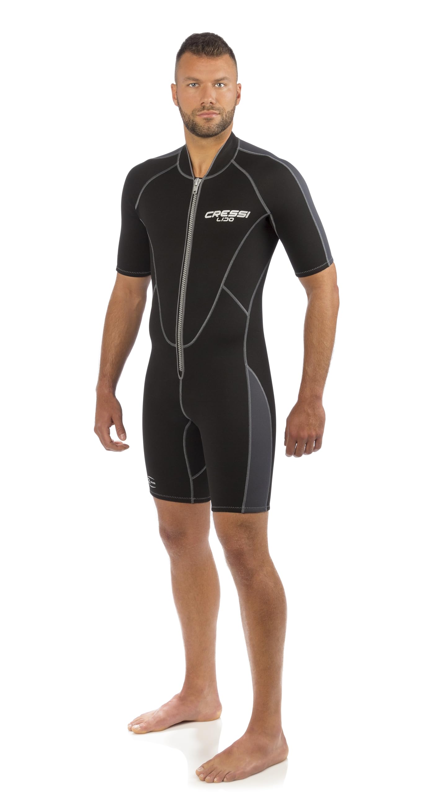 Cressi Lido Man Shorty Wetsuit 2mm - Muta Shorty per snorkeling, nuoto e sport acquatici, in Neoprene Ultra Stretch 2mm, per Uomo