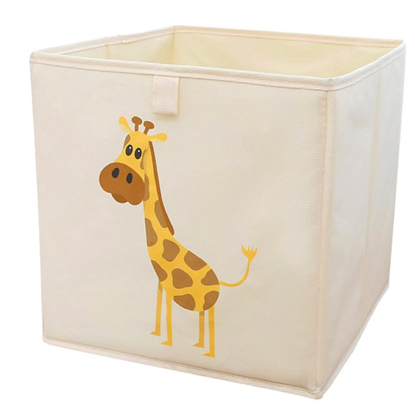 Yrohgkpn Boys Uncovered Giraffe Print Cube Storage Box Foldable Toy Organiser Bin With Handles For And Girls Waterproof Oxford Cloth Basket Playroom Organiser