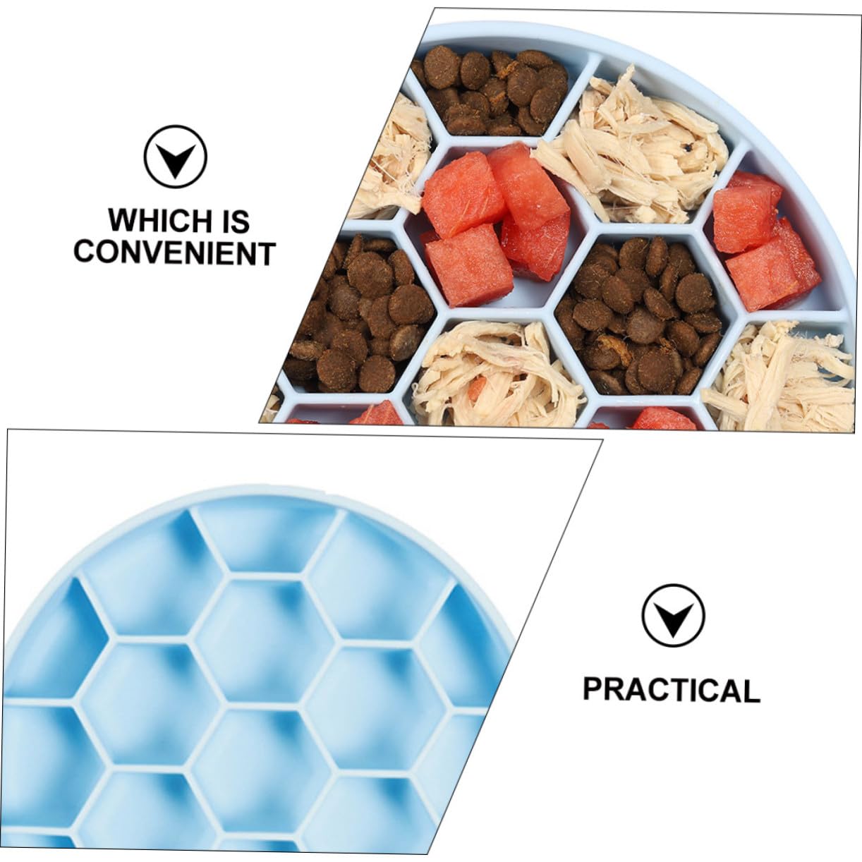 VICASKY Ciotola per Cani Ventosa Antiscivolo Design Unico Angoli Arrotondati Slow Feeder in Silicone Anti-ingozzamento Facile da Pulire, per L'alimentazione Lenta