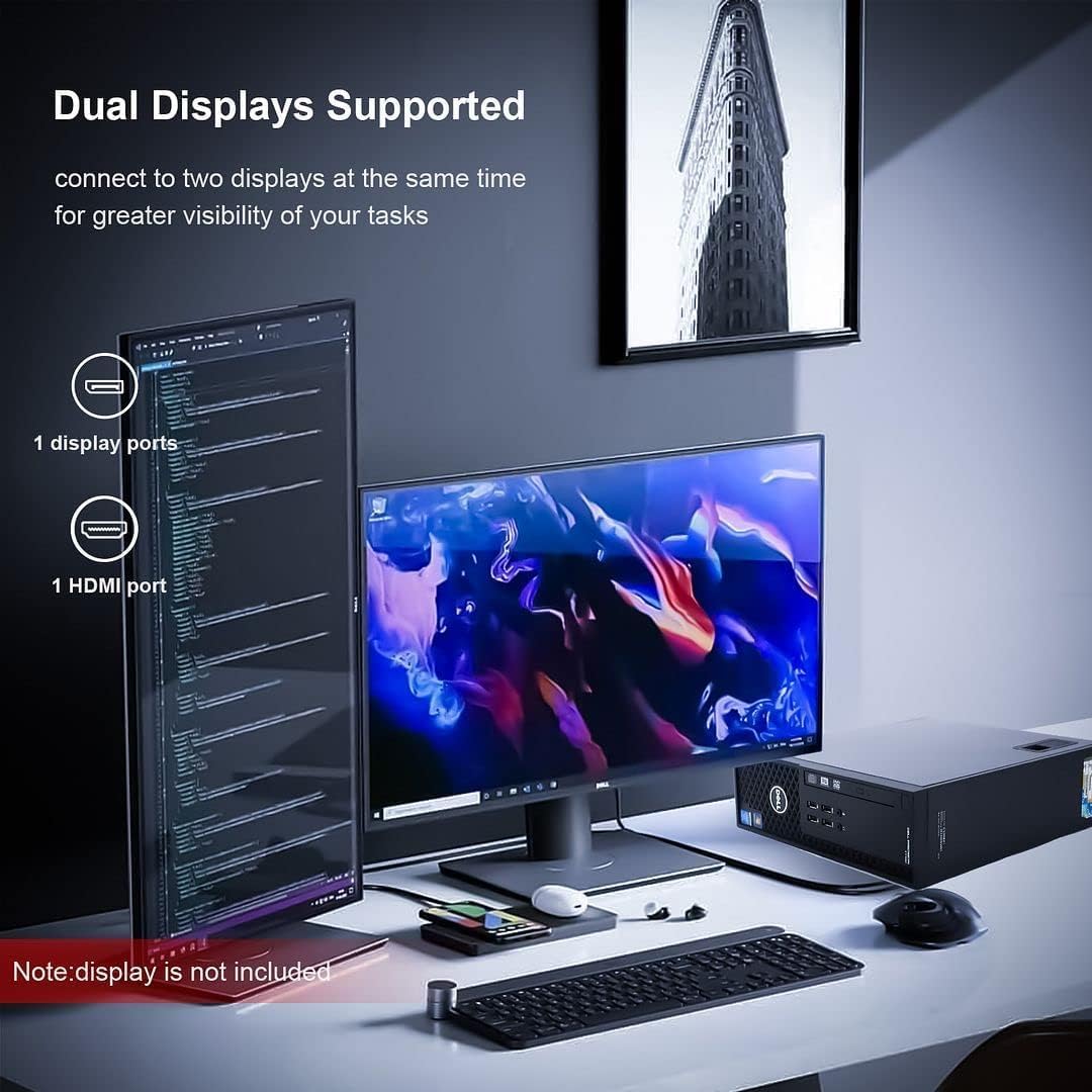 Dell Optiplex 3060 SFF Desktop Computer PC, Intel Core i5-8500, 16 GB RAM, 512 GB SSD, WiFi, Bluetooth, tastiera US QWERTY Windows, 11 Pro (ricondizionato)