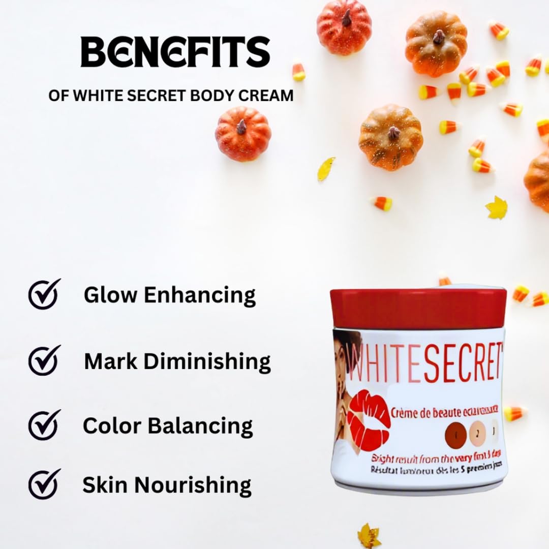 White Secret Body Cream with Vitamin E Daily Body Moisturizer