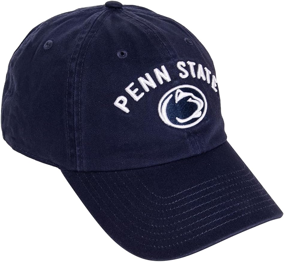 Desert Cactus Penn State University Baseball Hat Pennsylvania PSU Nittany Lions Brimmed Embroidered Hats Cap Adjustable Cloth Strap Adult (Style D1)