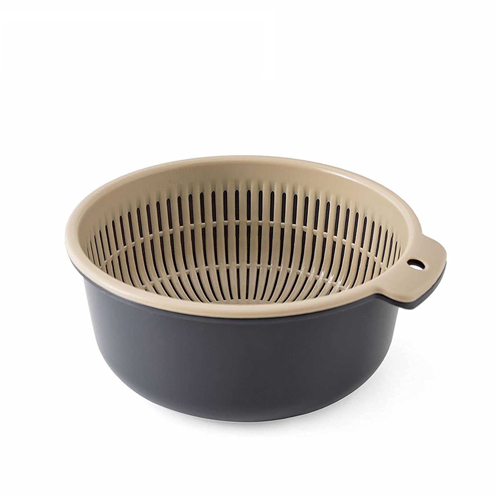 zestaw sitka kuchennego i durszlaka, miska cedzaka o średnicy 23 cm, sitko, dwuwarstwowy design sitko kuchenne, można prać owoce i warzywa - fioletowy