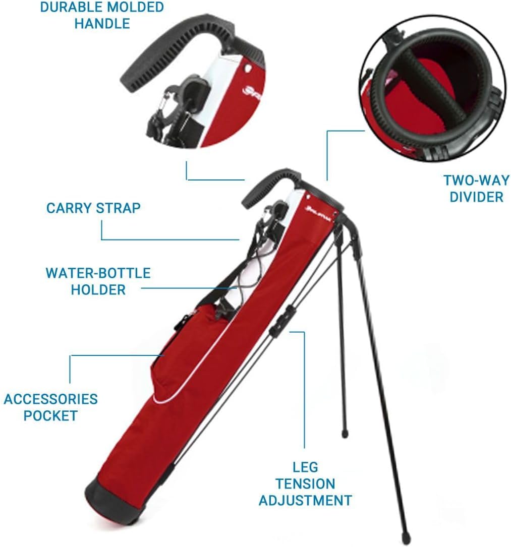 Orlimar Pitch ’n Putt Lightweight Sunday Golf Bag with Stand, Ultra-Light Carry Design, Two-Way Divider Top, Shoulder Strap, Compact Carry Golf Bag for Men & Women