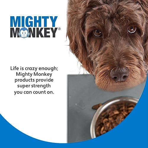 Miniatura 25 de MIGHTY MONKEY Tapete 100 % impermeable para comida para perros, bordes elevados, mantel individual de silicona para alimentación de mascotas